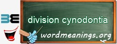 WordMeaning blackboard for division cynodontia